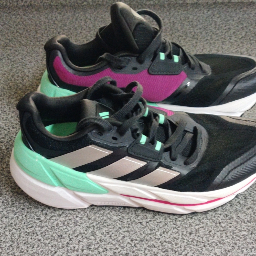 Adidas Adistar CS Black and Green Sneakers with Cushioned Soles, No Box